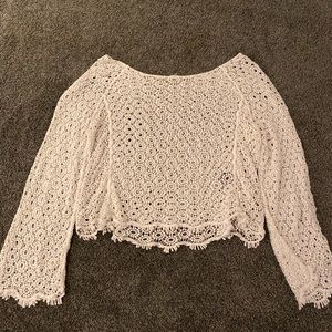 Eyelet crop top